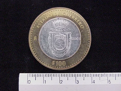 100 Pesos Guerrero Escudo 2003 · Inventario Banxico 21392 (reverso)