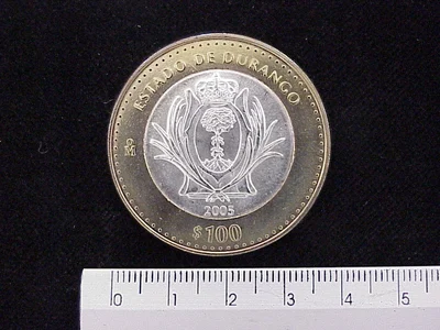 100 Pesos Durango Escudo 2003 · Inventario Banxico 21402 (reverso)