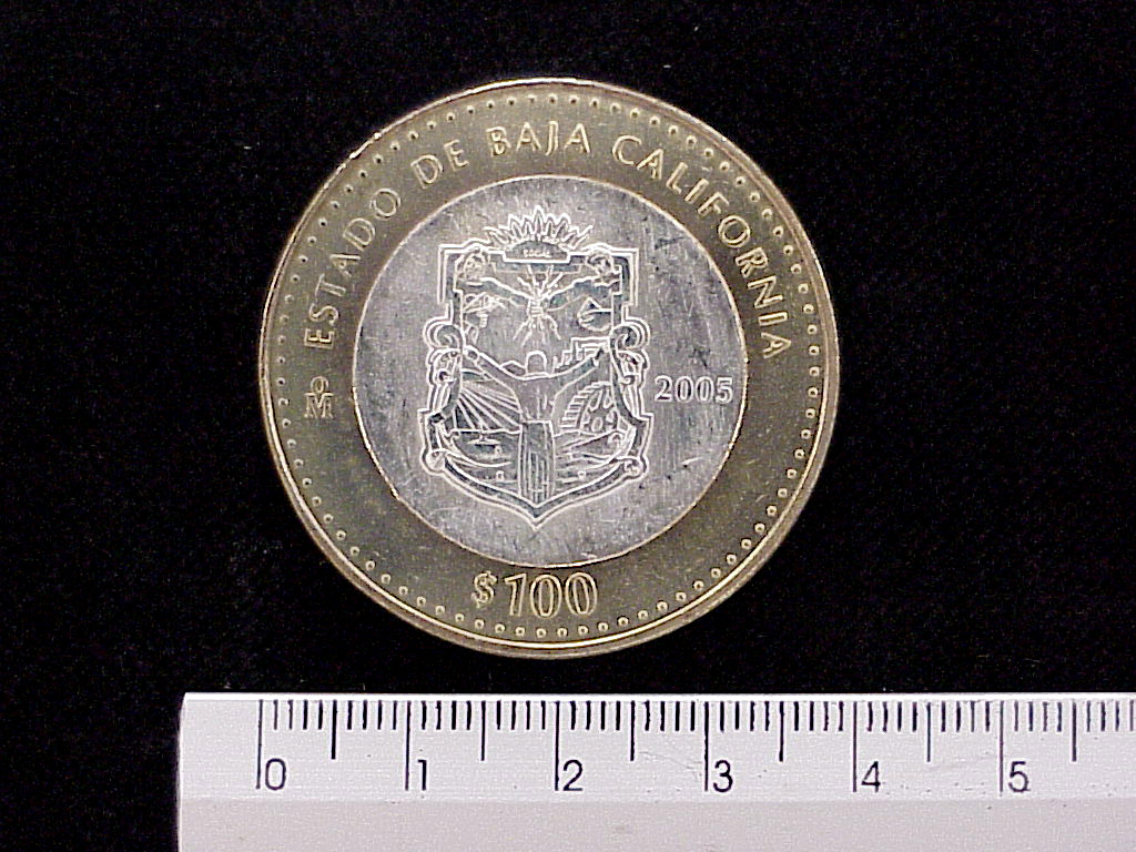 100 Pesos Baja California Escudo 2003 · Inventario Banxico 21442 (reverso)