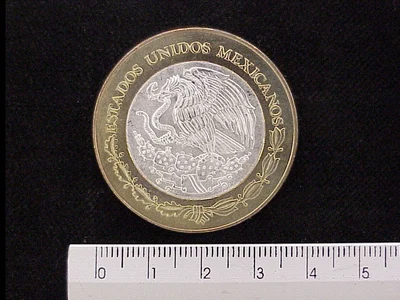 100 Pesos Aguascalientes Escudo 2003 · Inventario Banxico 21448 (anverso)