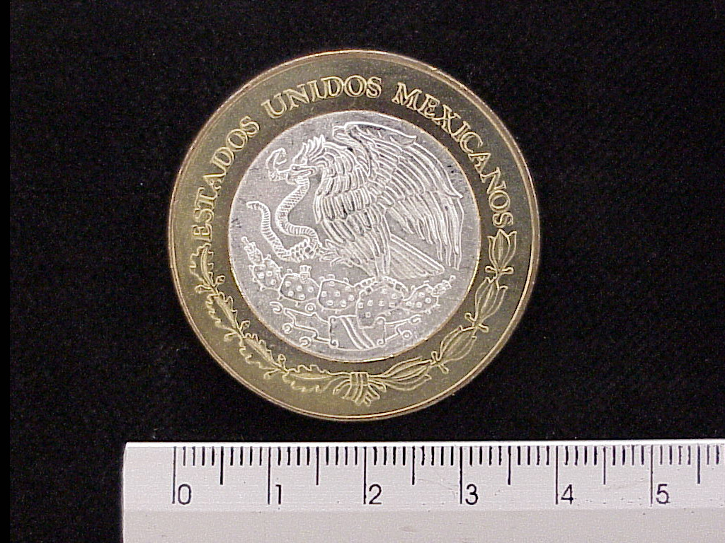100 Pesos Aguascalientes Escudo 2003 · Inventario Banxico 21448 (anverso)