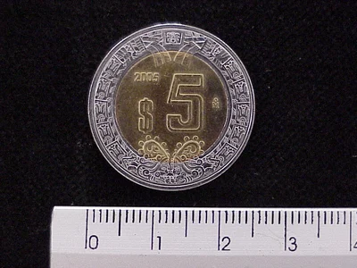 5 Pesos Bimetálica 2005