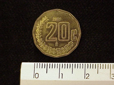 20 Bronce Aluminio 2005 . Inventario Banxico 21476 (reverso)