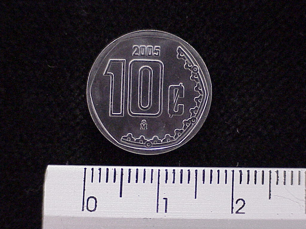 10 Acero inoxidable 2005 . Inventario Banxico 21481 (reverso)