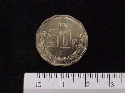50 Bronce Aluminio 2006 . Inventario Banxico 21675 (reverso)