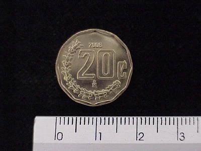 20 Bronce Aluminio 2006 . Inventario Banxico 21680 (reverso)