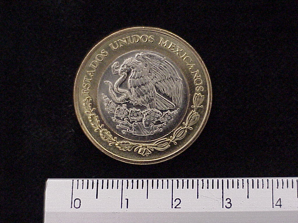 10 Bimetálica 2007 . Inventario Banxico 21690 (anverso)