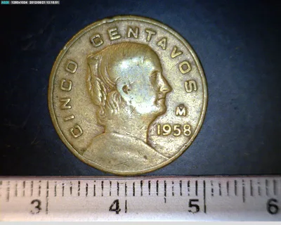 5 Centavos Latón 1958 (reverso)