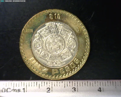 10 Pesos Bimetálica 2009