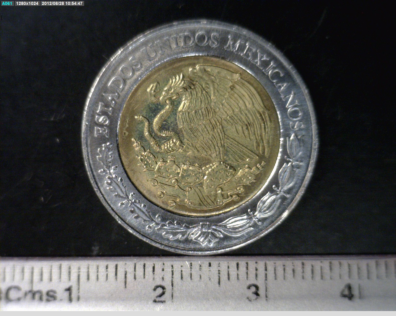 5 Pesos Bimetálica 2009 (anverso)