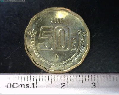50 Bronce Aluminio 2009 . Inventario Banxico 22251 (reverso)