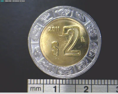 2 Pesos Bimetálica 2011