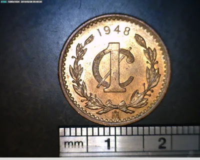 1 Centavos Bronce 1948 (reverso)