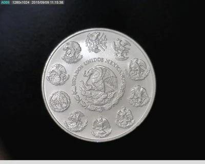 1 oz Libertad Plata 2012 · Inventario Banxico 23006 (anverso)