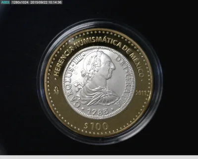 100 Pesos Herencia Numismatica I, Busto 2011