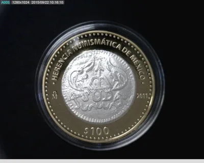 100 Pesos Herencia Numismatica I, Morelos SUD 2011 - reverso