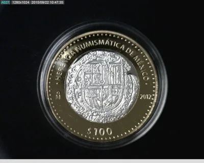 100 Pesos Herencia Numismatica II, Macuquina 2012 - reverso
