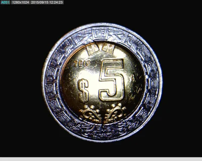 5 Pesos Bimetálica 2012