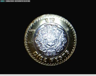 10 Pesos Bimetálica 2012