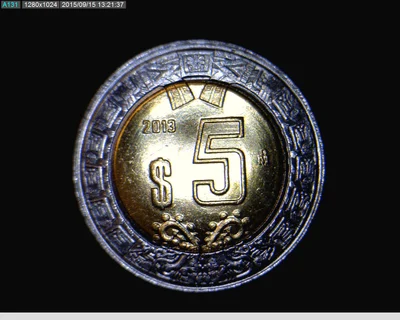 5 Pesos Bimetálica 2013