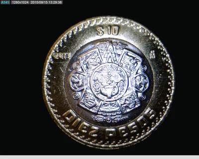 10 Pesos Bimetálica 2013