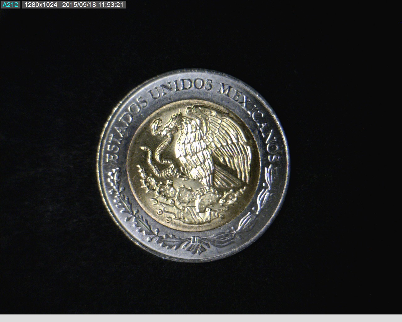 5 Bimetálica 2014 . Inventario Banxico 23214 (anverso)