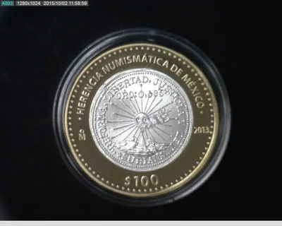 100 Pesos Herencia Numismatica III, Suriana 2 Pesos 2013 - reverso