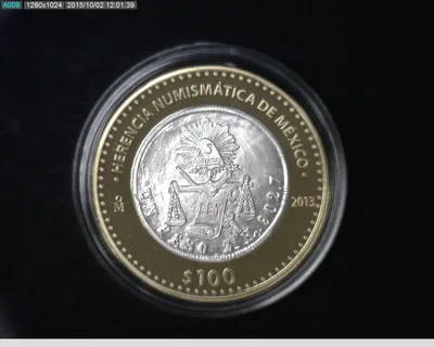 100 Pesos Herencia Numismatica III, 1 Peso de Balanza 2013 - reverso