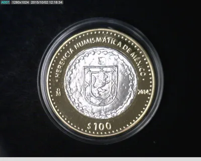 100 Pesos Herencia Numismática IV, Oaxaca León Grande 2014