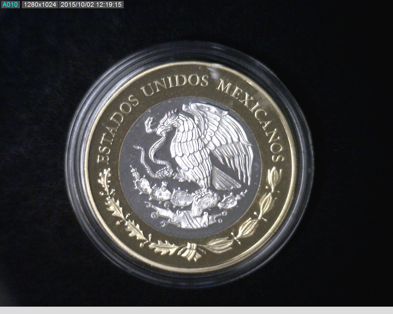 100 Pesos Herencia Numismatica IV, Resello Guayana Inglesa 2014 - anverso