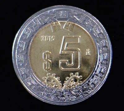 5 Pesos Bimetálica 2015