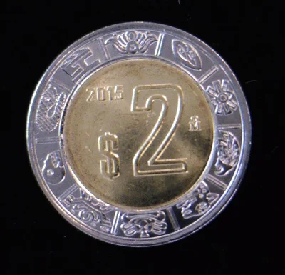 2 Pesos Bimetálica 2015
