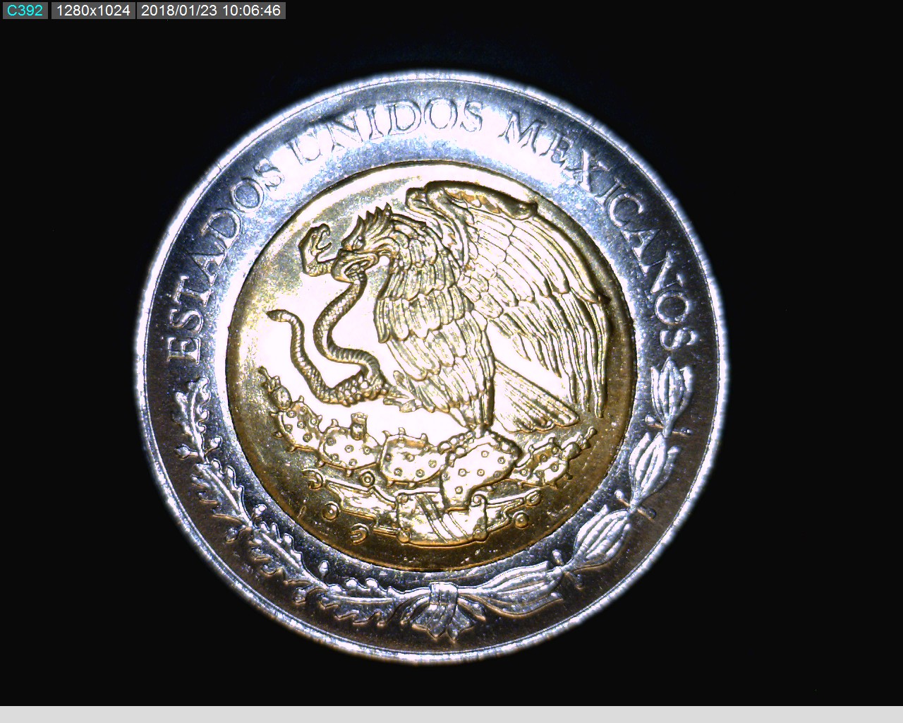 5 Bimetálica 2016 . Inventario Banxico 23973 (anverso)