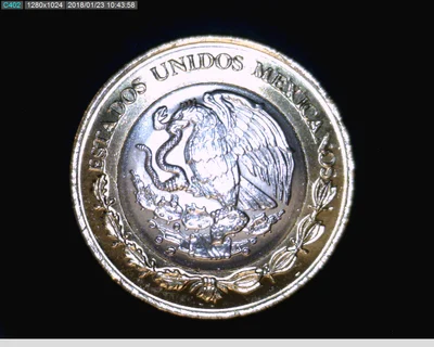 10 Bimetálica 2016 . Inventario Banxico 23978 (anverso)