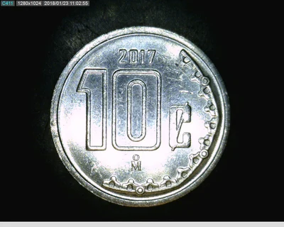 10 Centavos Acero inoxidable 2017