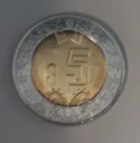 5 Pesos Bimetálica 2017
