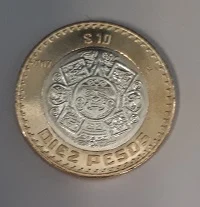 10 Pesos Bimetálica 2017