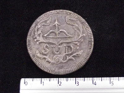 8 Reales SUD Oaxaca Plata Fundida 1811-1814 (reverso ejemplar 3157)