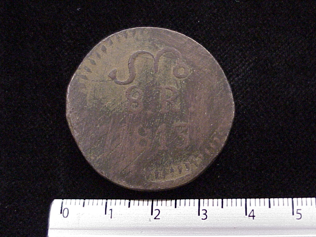 8 Reales Morelos SUD Campos Lisos 1812-1814 (anverso ejemplar 3310)