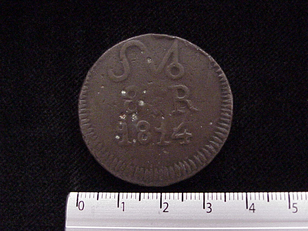 8 Reales SUD Oaxaca Tardía 1814 (anverso ejemplar 3598)