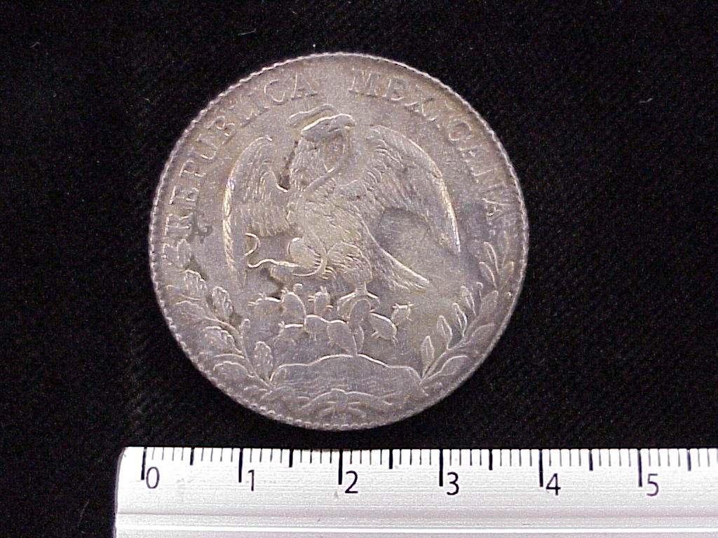 8 Plata 1879 . Inventario Banxico 4409 (anverso)