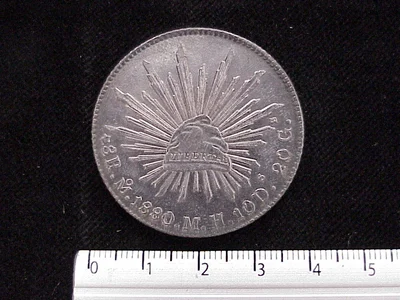 8 Reales Resplandor México 1880