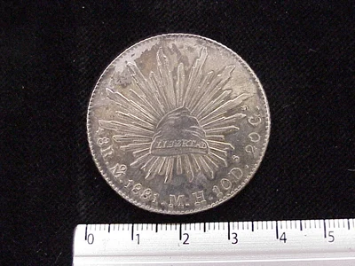 8 Reales Resplandor México 1881