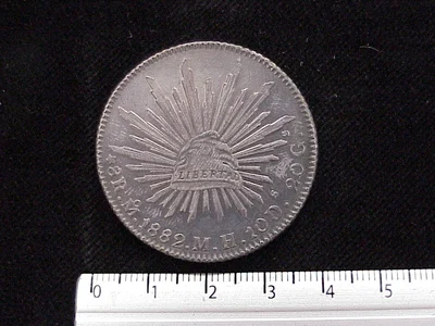 8 Reales Resplandor México 1882