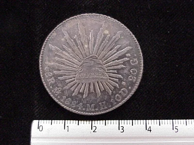 8 Reales Resplandor México 1884