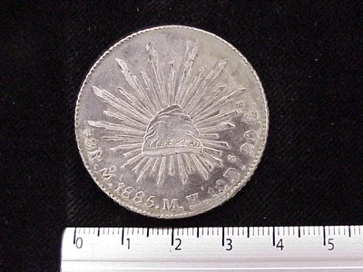 8 Reales Resplandor México 1885