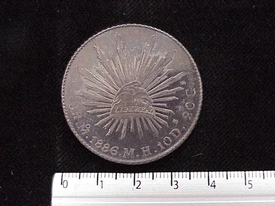 8 Reales Resplandor México 1886