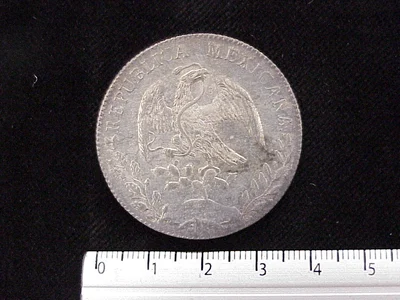 8 Plata 1891 . Inventario Banxico 4454 (anverso)