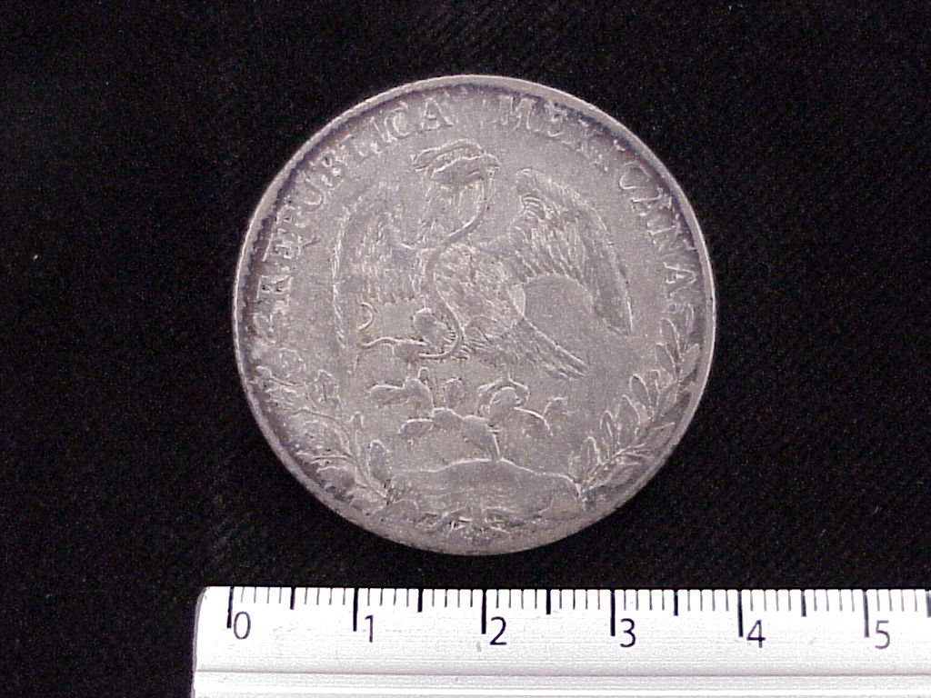 8 Plata 1893 . Inventario Banxico 4460 (anverso)