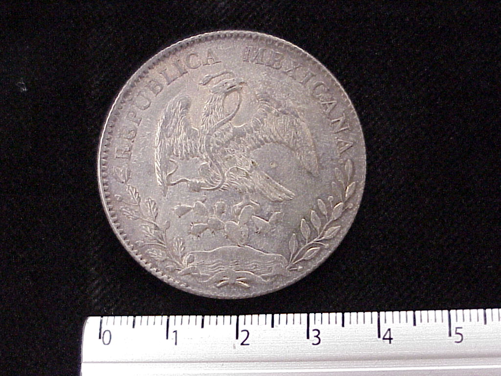 8 Plata 1897 . Inventario Banxico 4481 (anverso)